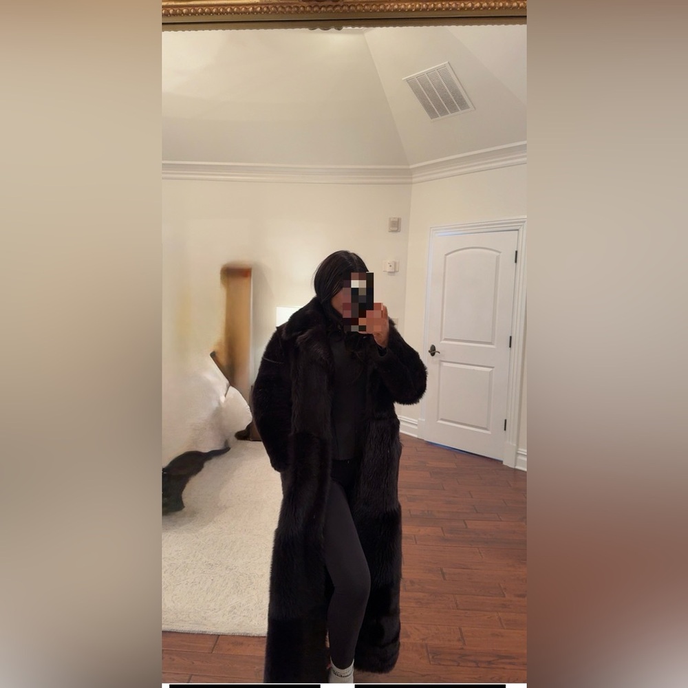 Nour Hammour “Evita” Long Coat – Chocolate Fondant - Picture 7 of 7